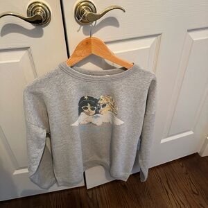 Fiorucci Gray Sweatshirt with Angel Graphic